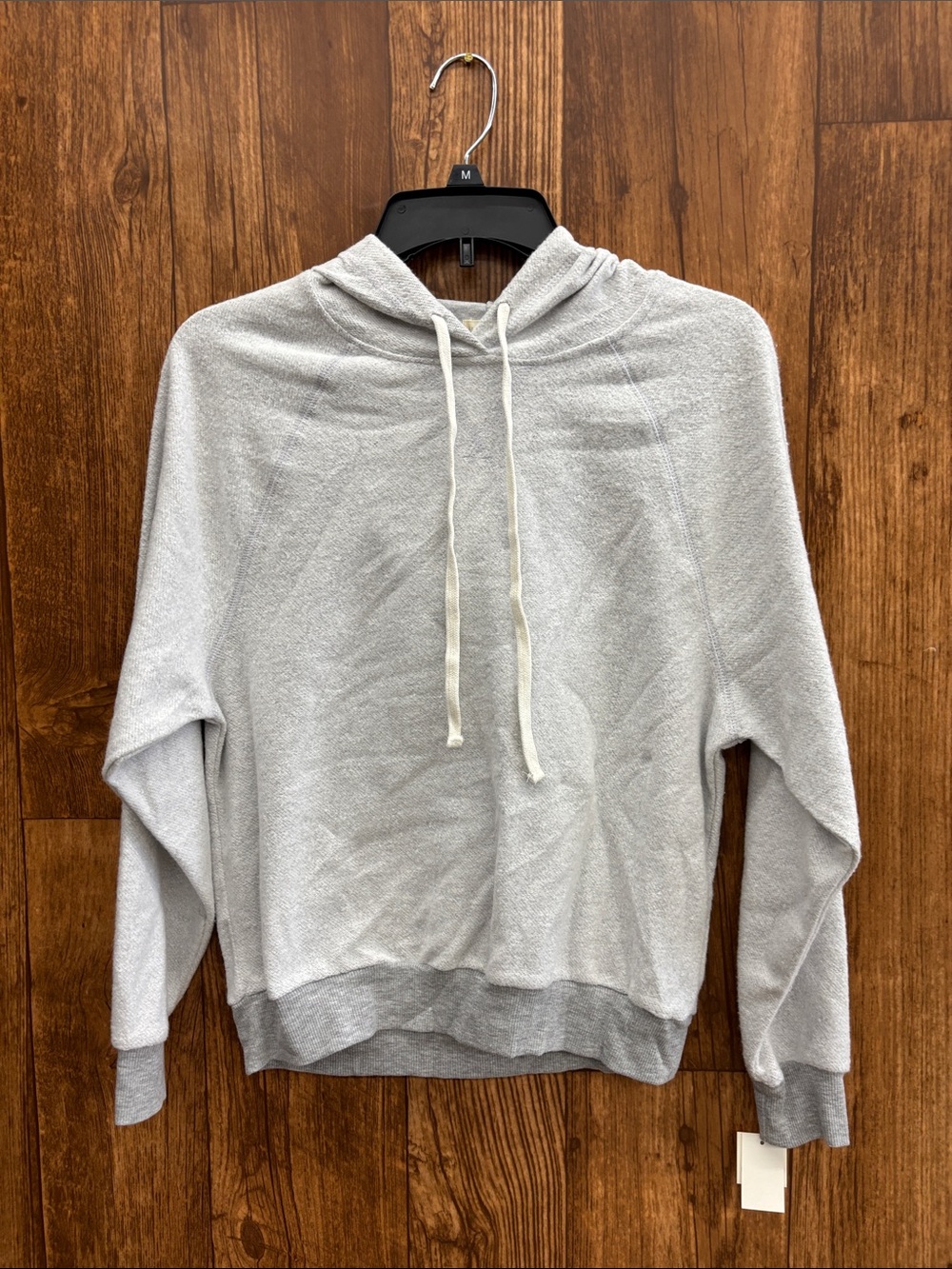 Ultra Flirt Light Gray Hooded Sweatshirt with Drawstrings